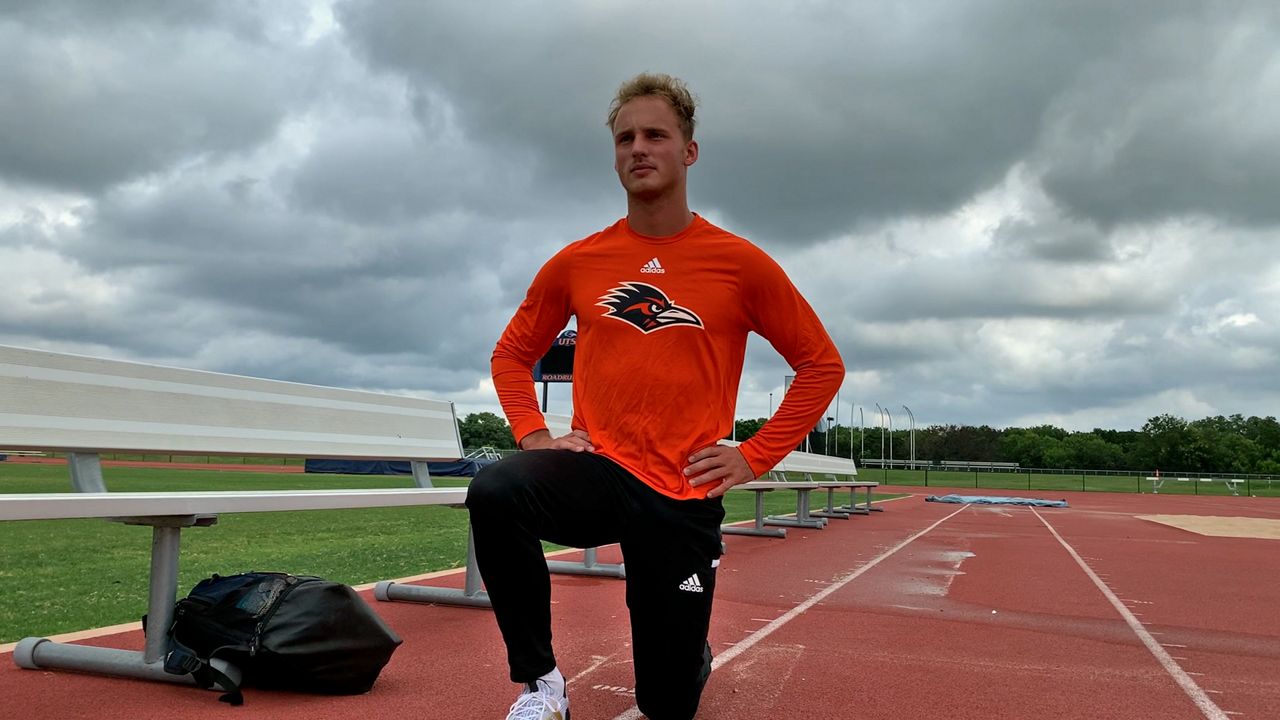 Freshman UTSA decathlete Jack Turner appears in this image from June 2021. (Spectrum News 1/Adam Rossow)